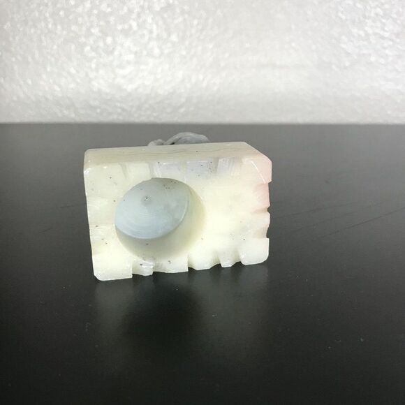 Vintage Carved Gray Grey Quartz Chinese Foo Dog Figurine Statue Decor - Picture 6 of 6